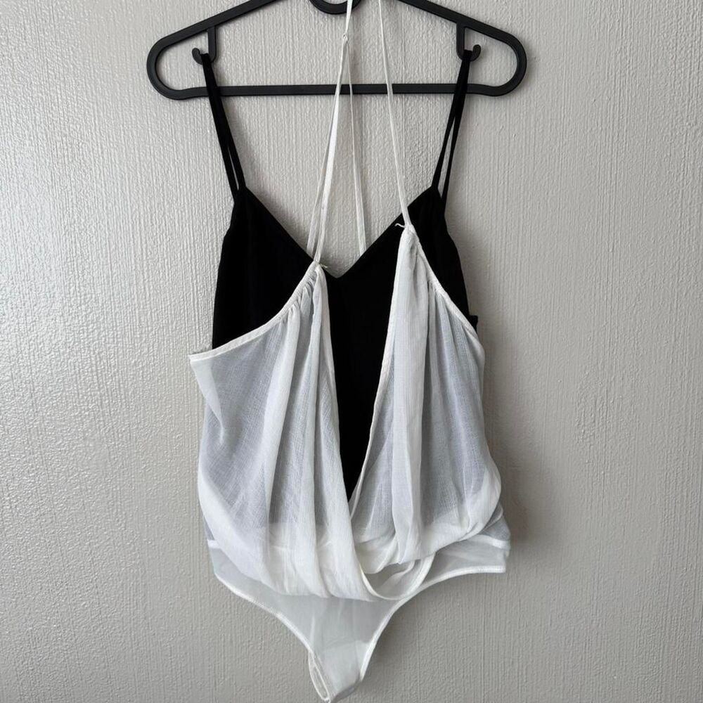 Free-people Women's White and Black Bodysuit